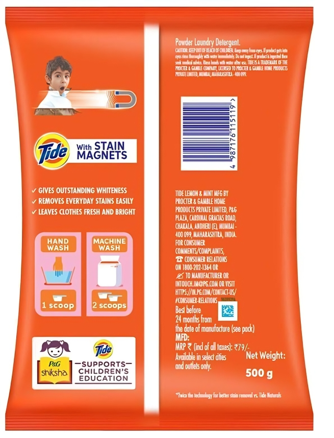 Tide Detergent Powder 500 g - Image 2