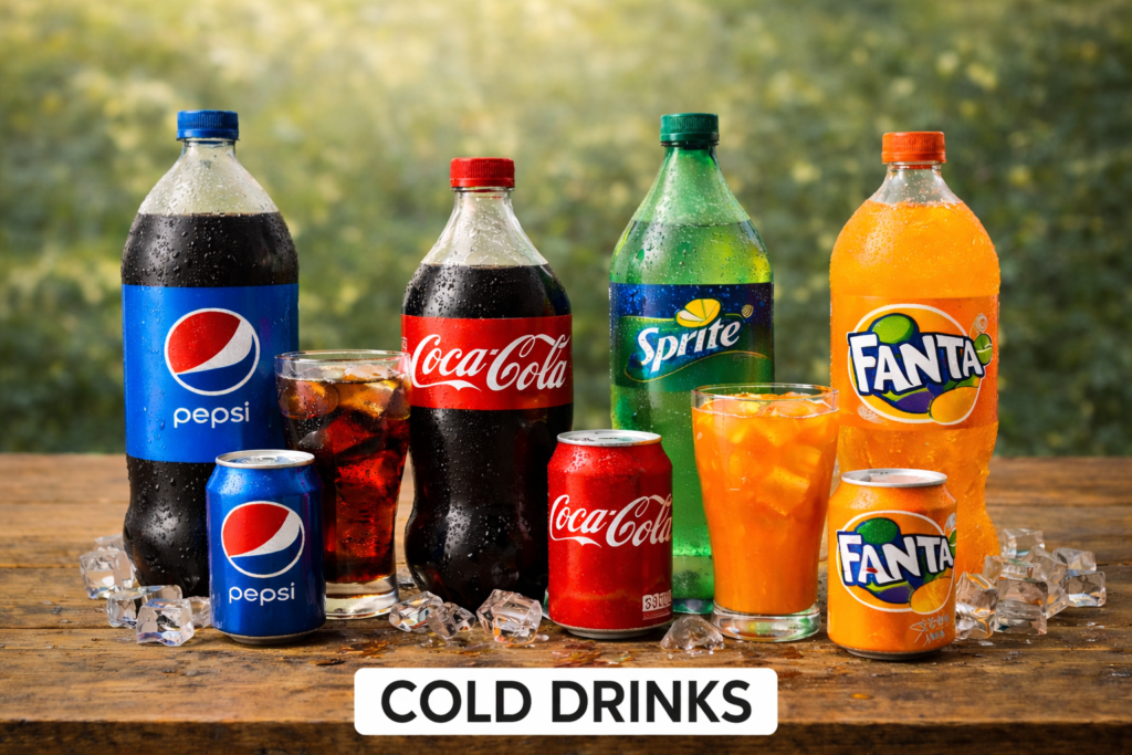 cold drinks on a rustic surface